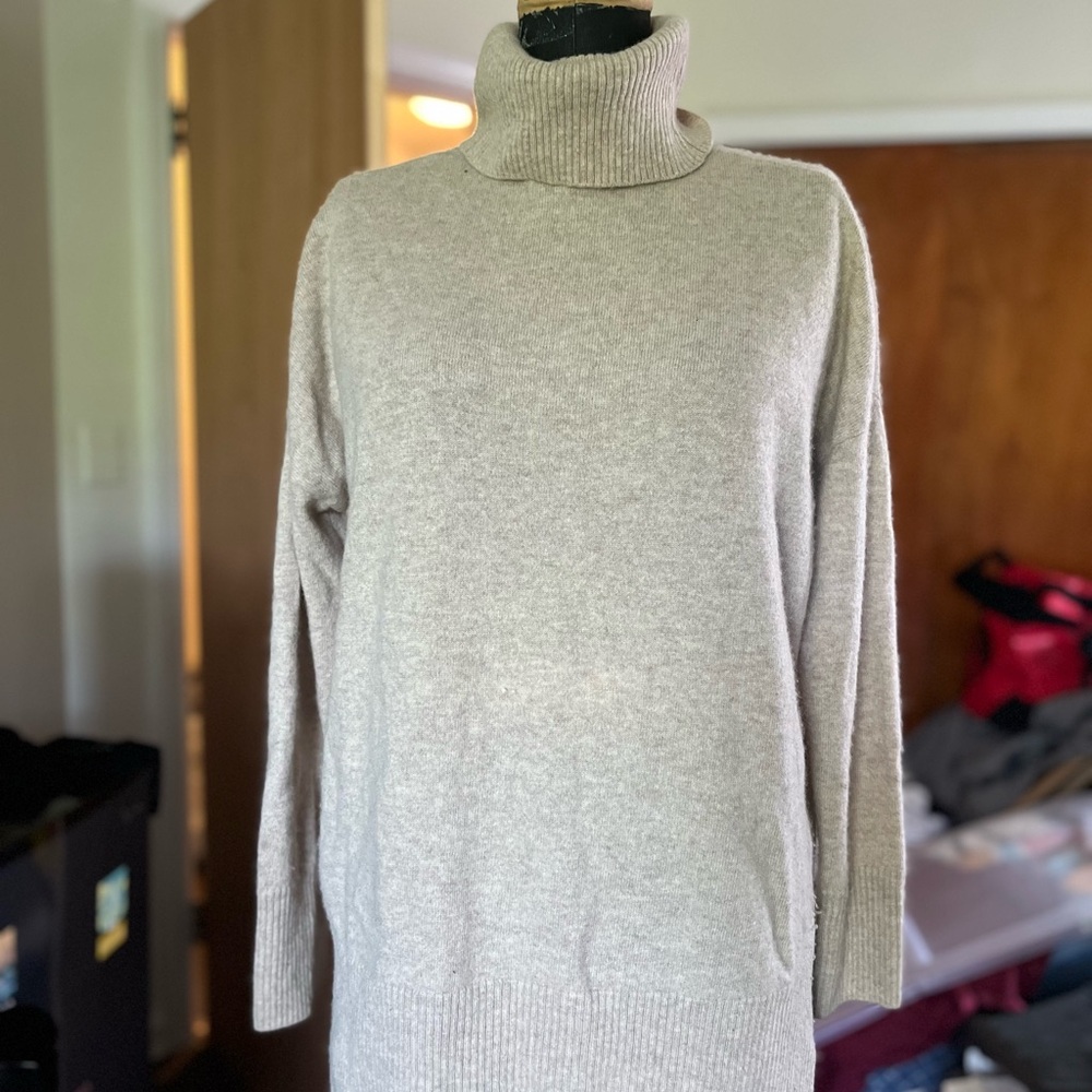 Max Studio Cream Cowl Neck Sweater Soft Knit